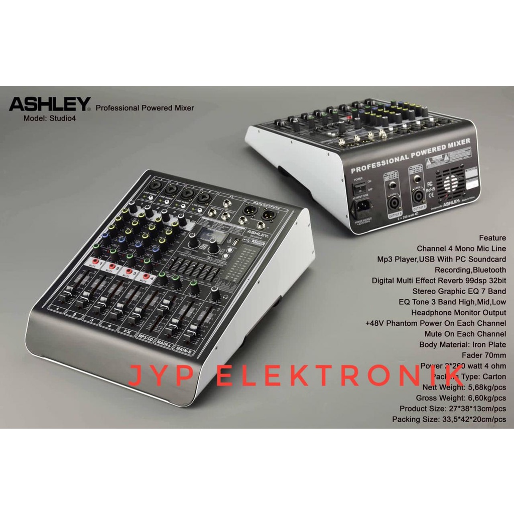 Power Mixer Ashley Studio 4 / Ashley Studio4 Original 4 Channel
