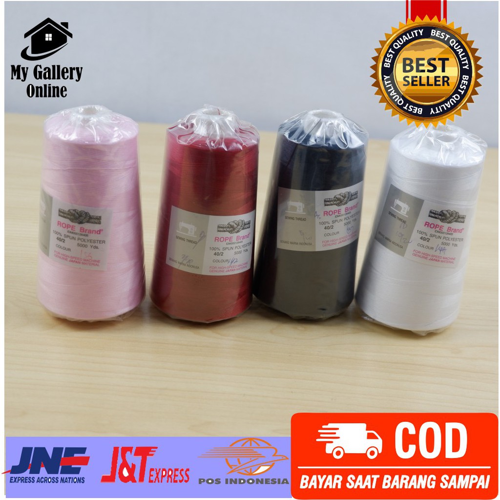 Benang jahit cap tambang murah - benang jahit tambang rope brand - benang jahit katun 5000 yard