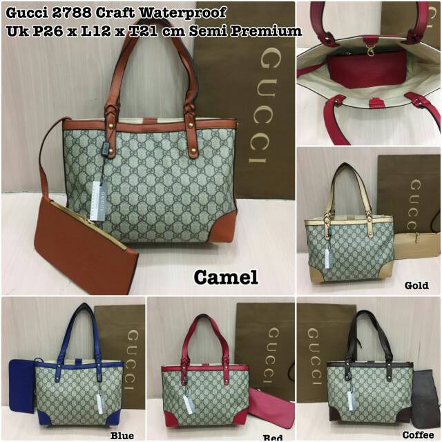 TAS GUCCI CRAFT TOTE WATERPROOF