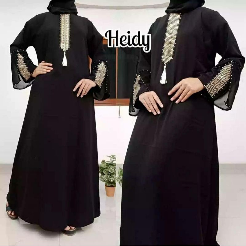 abaya mella abaya hitam abaya bordir gamis arab gamis hitam gamis syari gamis perempuan jubah arab