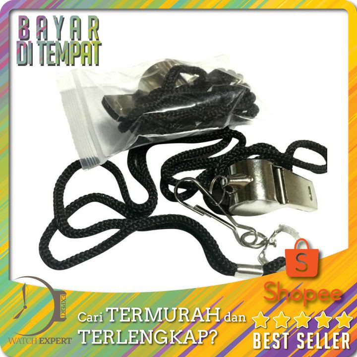 TERLARIS Peluit Wasit Classic Bahan Metal Whistle dengan Lanyard