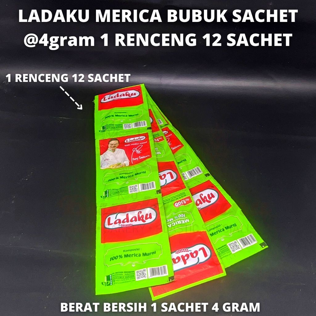 Ladaku Merica Bubuk Sachet  Lada bubuk 4gram @1 sachet