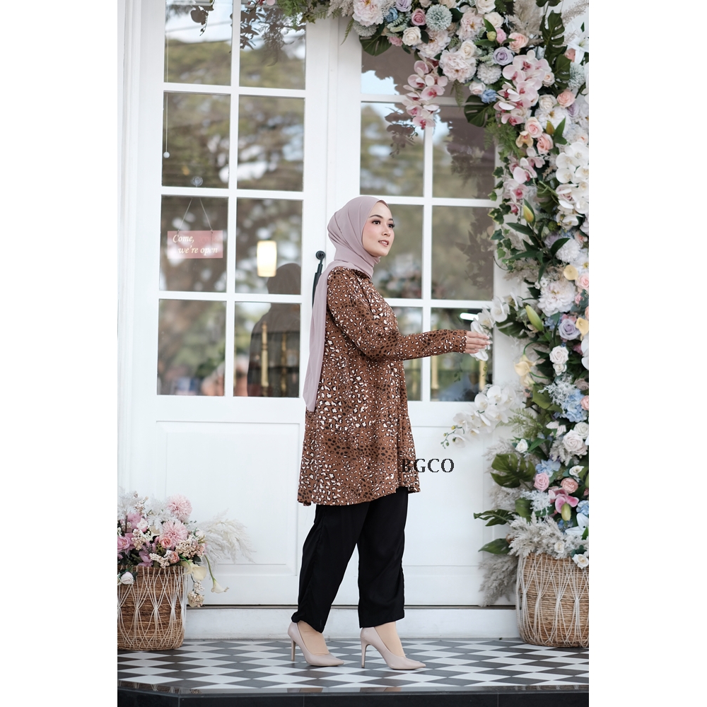 [COD] Leopard One Set by BGCO.ID || Setelan Rayon Premium Wanita Oversize