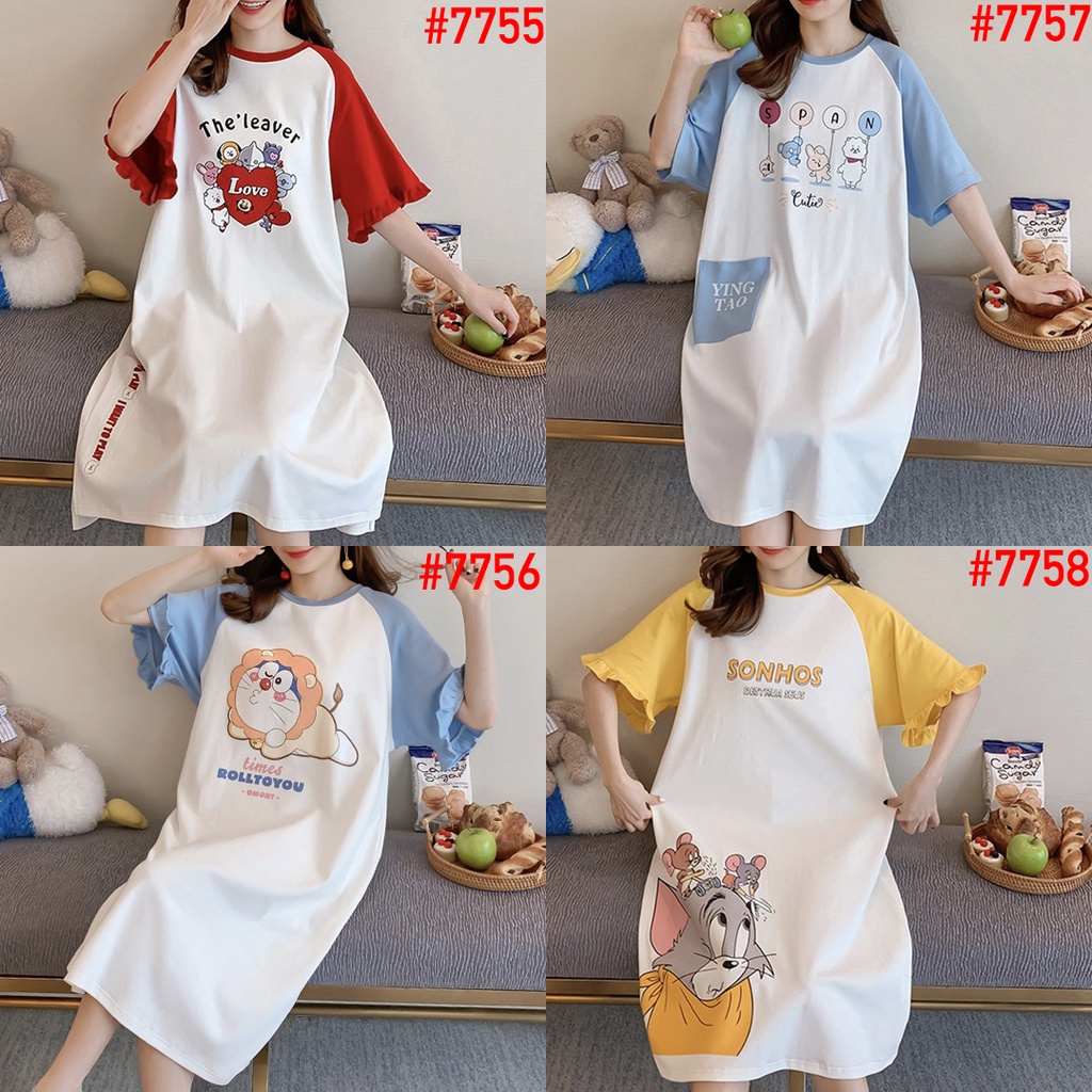 Daster Import Korea Leisure Wear UMISUKA Baju Tidur Wanita Dewasa Katun Jumbo Kekinian KKUM JALJA