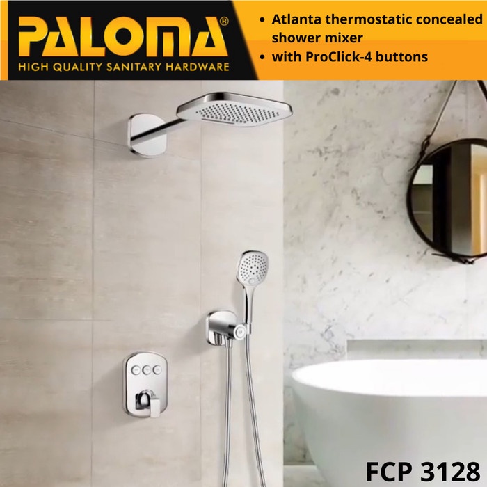 PALOMA FCP 3128 Keran Mixer Shower Tanam Set Dinding Tembok Kran Air