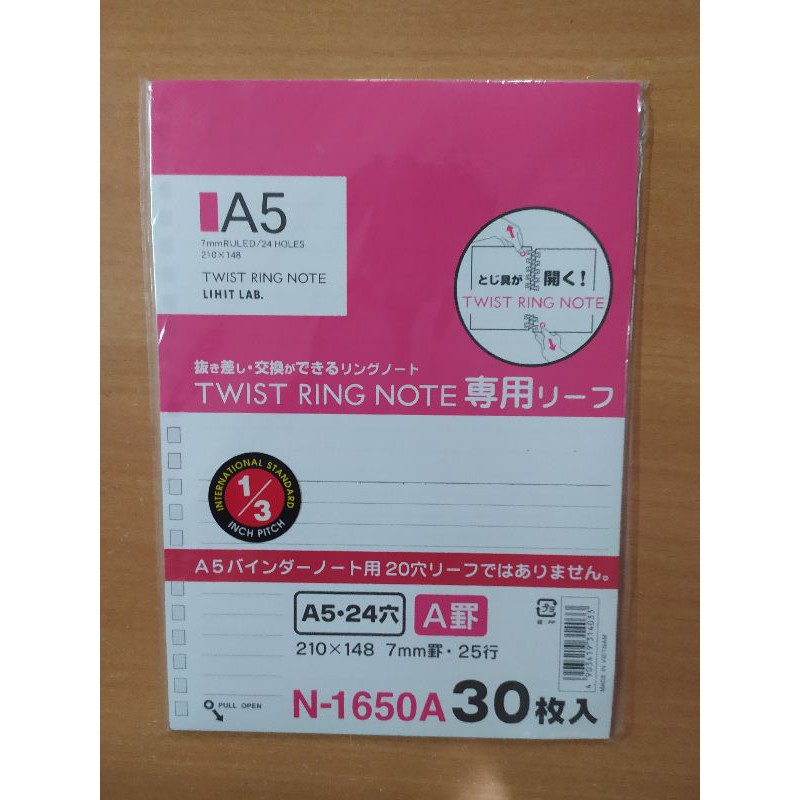 

LIHIT LAB Refill Isi Ulang Kertas Loose Leaf A5 bergaris Lebar N-1650A