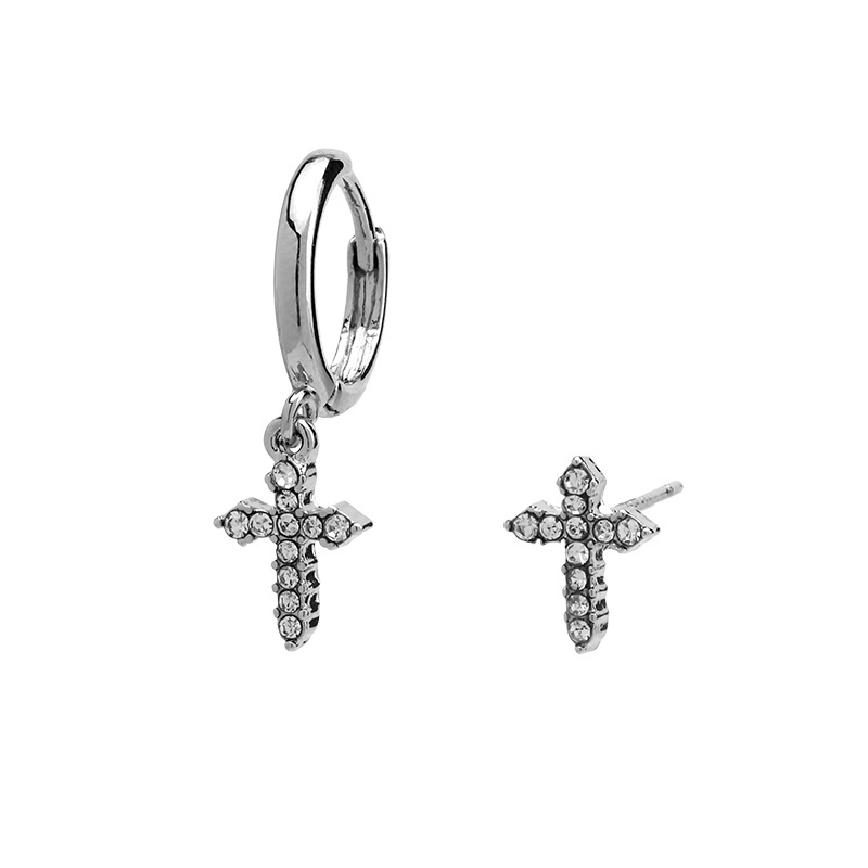 Asymmetric Cross Earrings Accessories Trendy Temperament Personality Punk