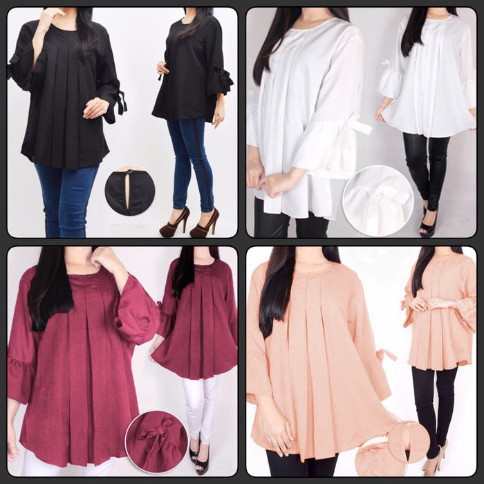 Unik BLOUSE ATASAN BAJU WANITA SIZE JUMBO BESAR XXL IBU HAMIL KANTOR KERJA Murah