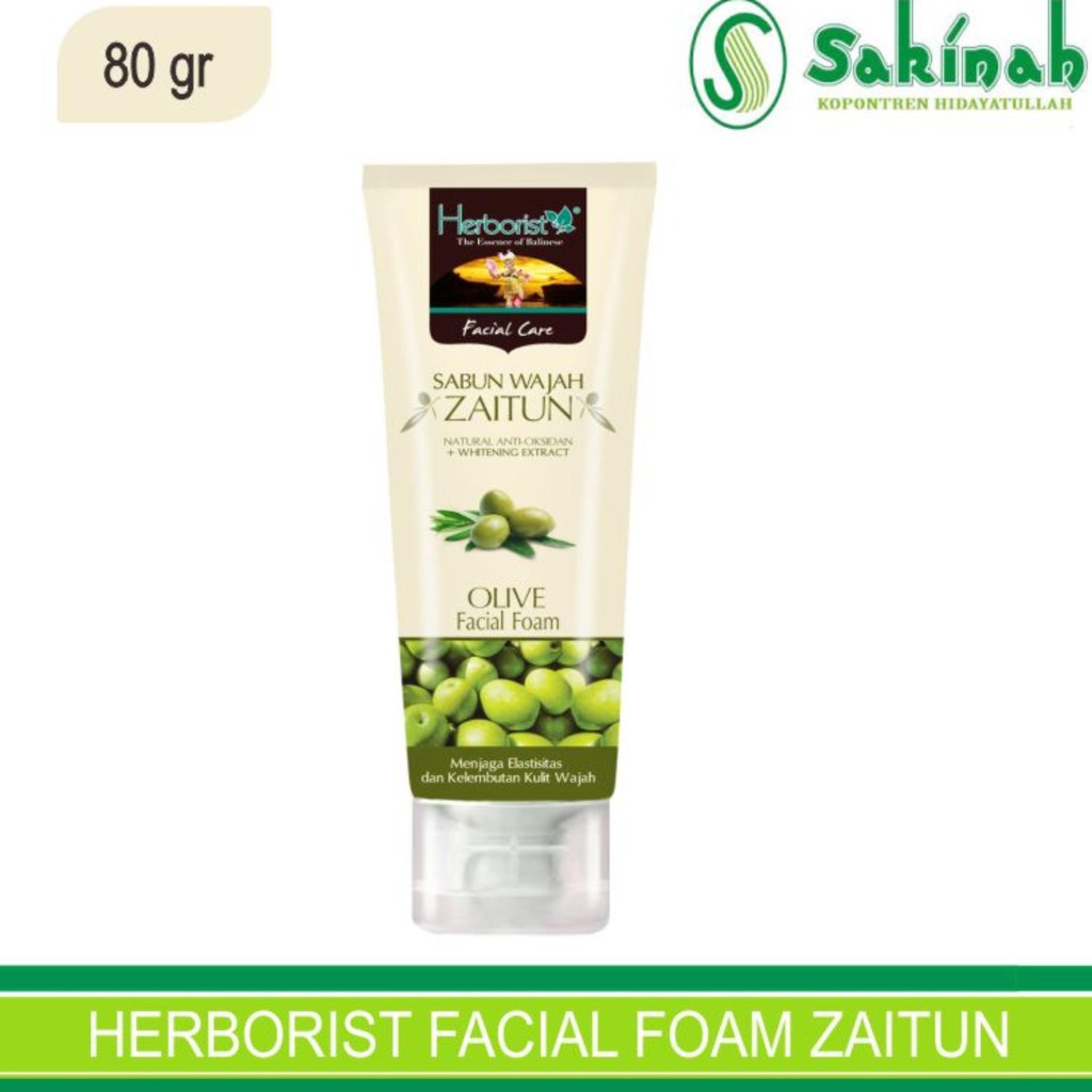 HERBORIST FACIAL FOAM ZAITUN 80G SABUN WAJAH