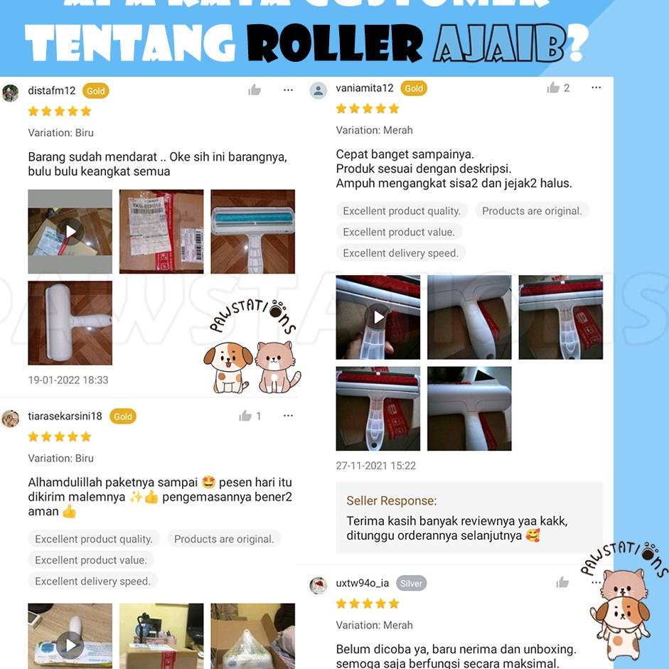 ℮ Ready | Pembersih Bulu Kucing Lint Roller Alat Pembersih Bulu Kucing Roll Bulu Kucing Sikat Bulu K