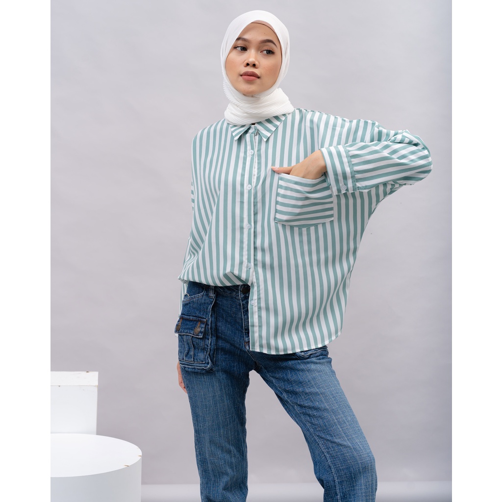 KEMEJA SALUR KATUN CATRINE DAILY SHIRT OFFICE SHIRT PREMIUM B562 CO