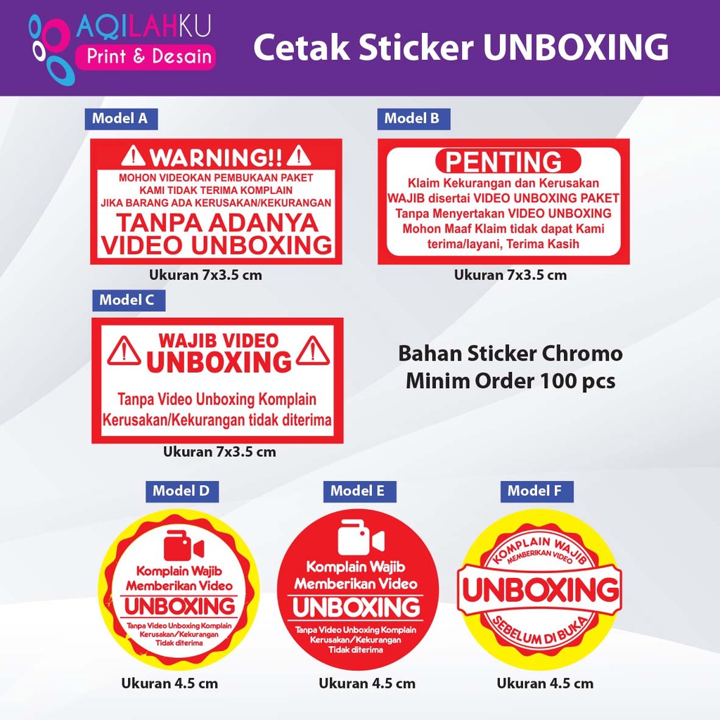 

STICKER UNBOXING/STICKER WARNING