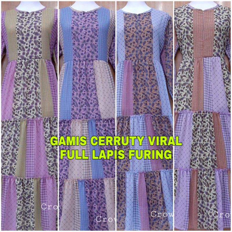 Gamis Muslim Syari Terbaru Gamis Susun Viral *COD√