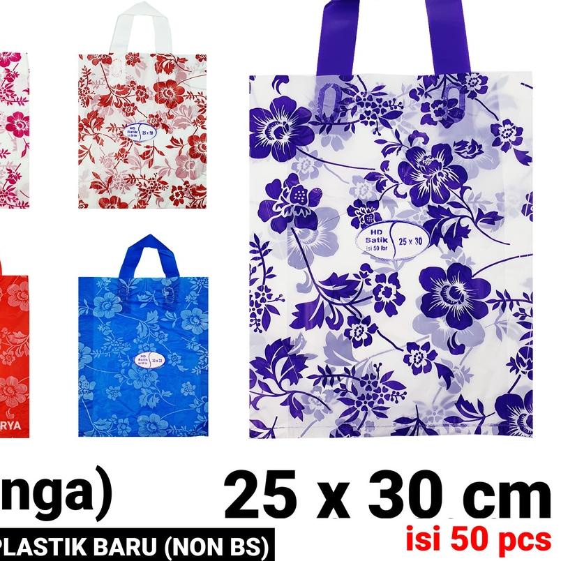 

25x30 cm KANTONG HIDANGAN™ (BUNGA) | Tas Plastik Hajatan / Tas Souvenir | Kantong Kresek Idangan