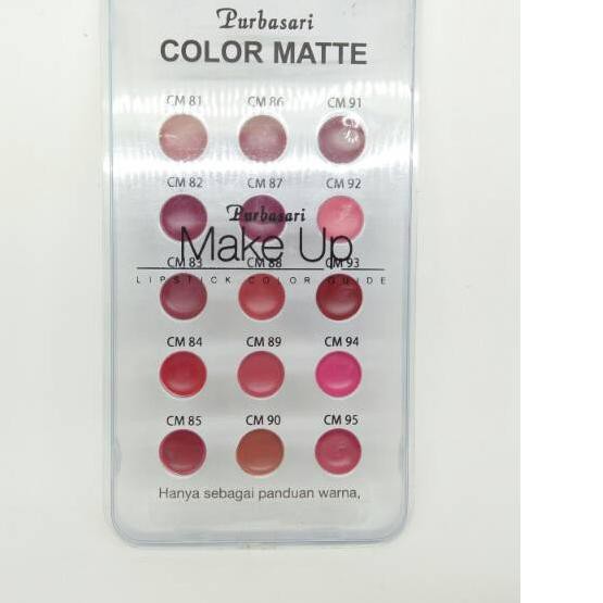 *(Tren terbaru) TESTER PURBASARI / LIPSTIK COLLOR MATTE PURBASARI 81-95 ..,,.,,.,