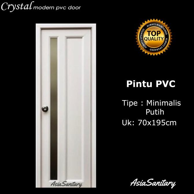 Pintu Kamar Mandi WC Merk Crystal Minimalis Putih