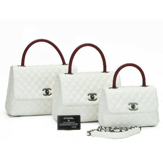 Tas chanel coco top handle semi ori medium small mini tas branded batam import jakarta