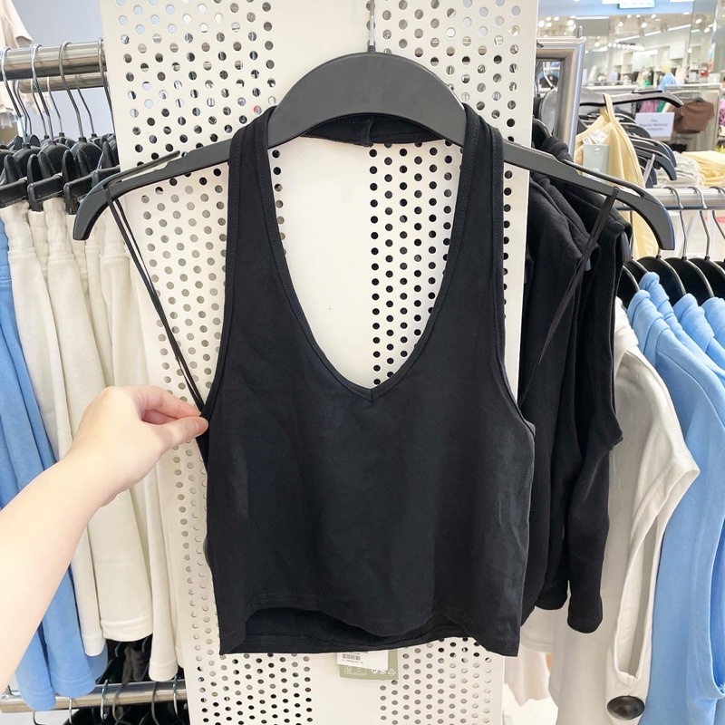READY - HnM HALTER BACKLESS CROP TANK TOP / tank top wanita original store h&m