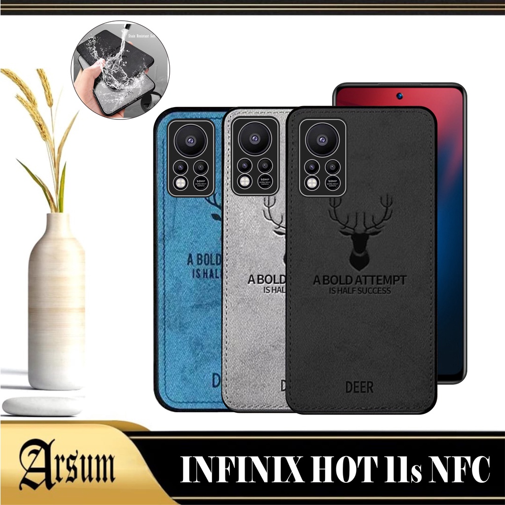 Promo Case DEER Infinix Hot 11s Nfc 2022 Softcase Motif Jeans Casing Handphone