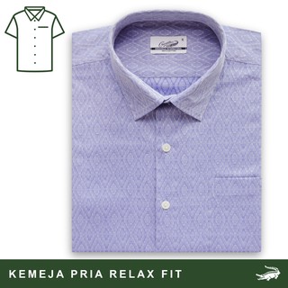  Crocodile  AONE Indigo Men Shirt Kemeja  Pendek Relax 