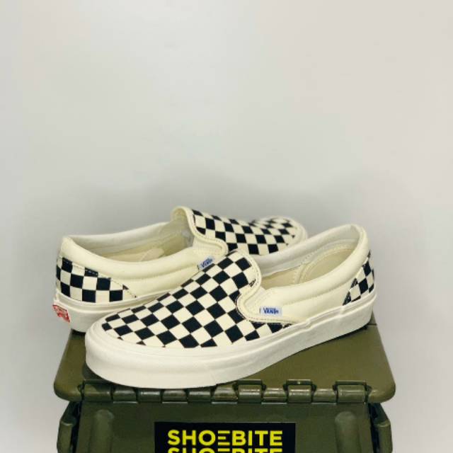 VANS VAULT SLIPON OG LX CHECKERBOARD BLACK WHOTE