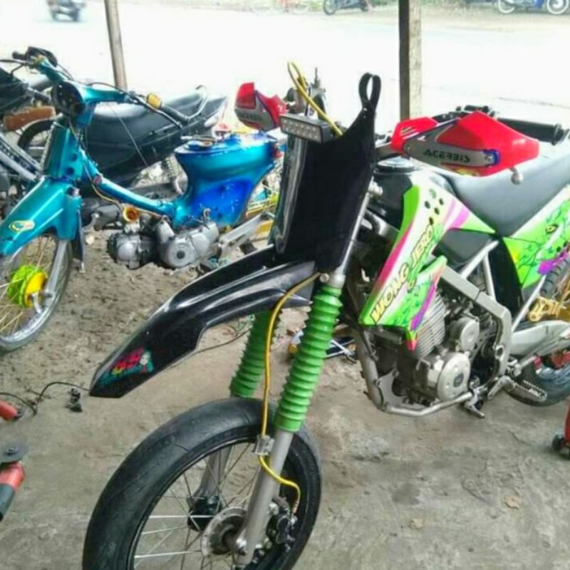 Set papan crf 250 + lampu led bar 6 mata pnp klx crf dtracker-8