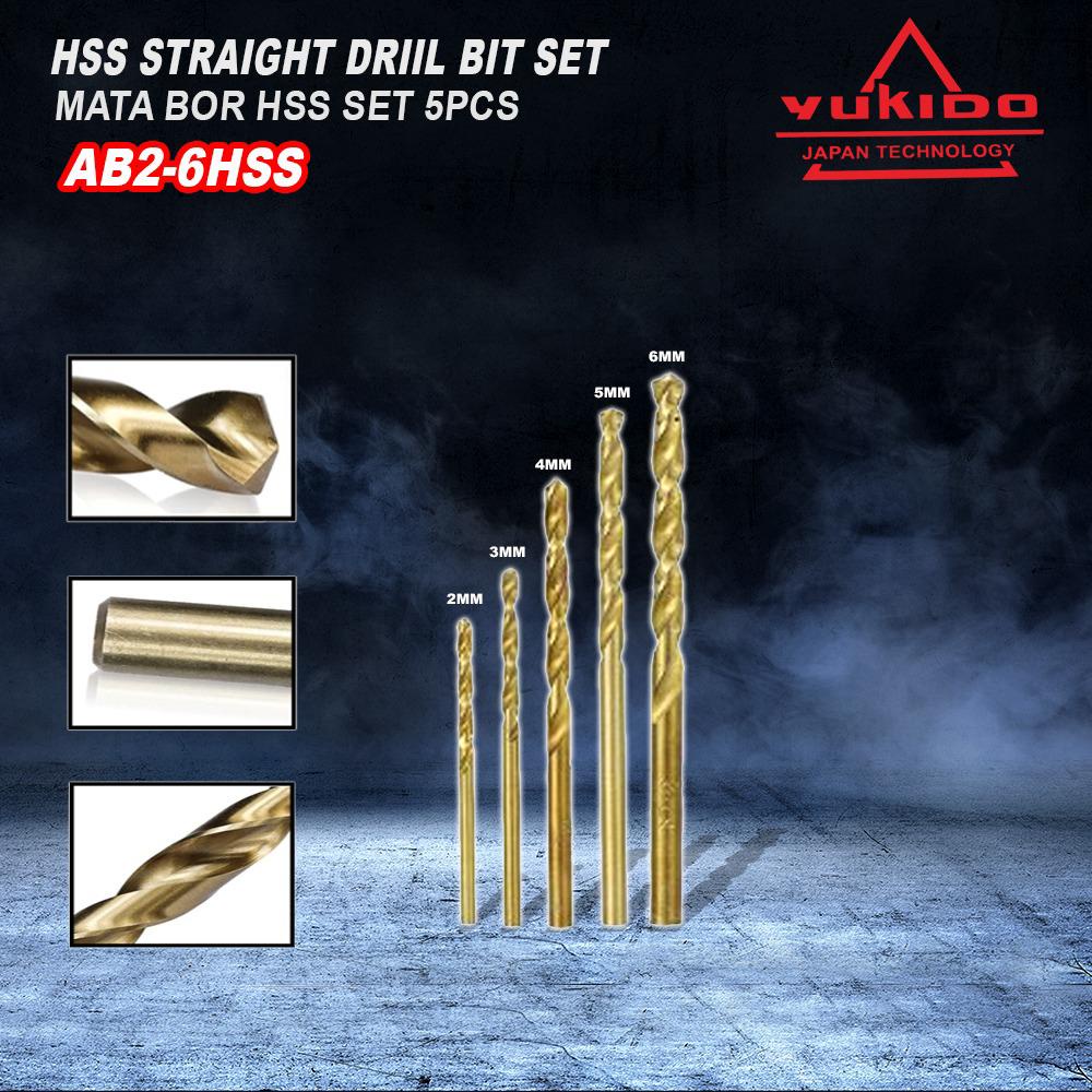 Mata Bor Besi Set HSS 5pcs DOUBLE THUNDERS ( UKURAN 2,3,4,5,6 ) Drill Bit Set 5pcs