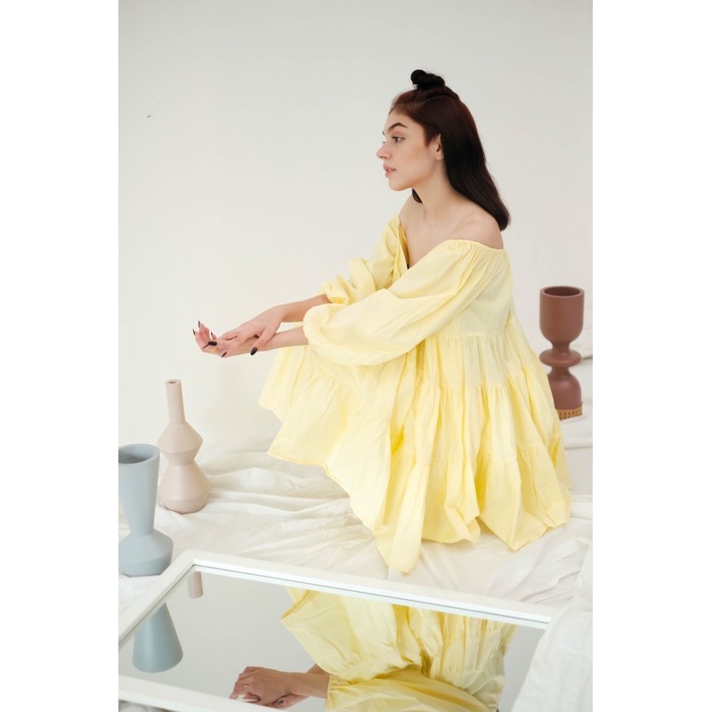 Berenice Dress in Lemon