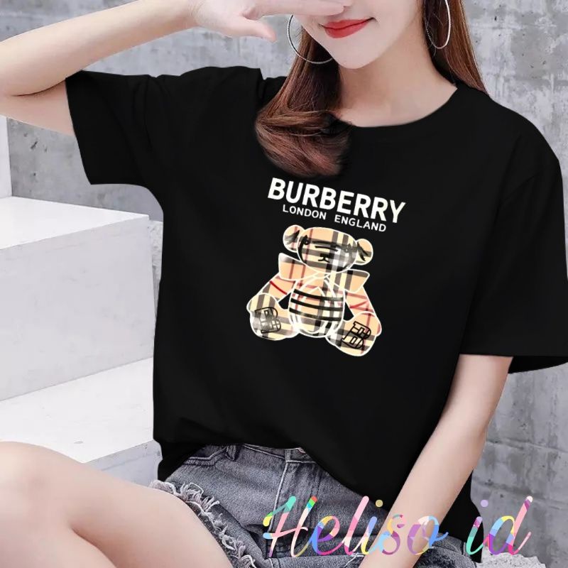 Kaos tshirt wanita Burberry bear/Tshirt printing premium wanita