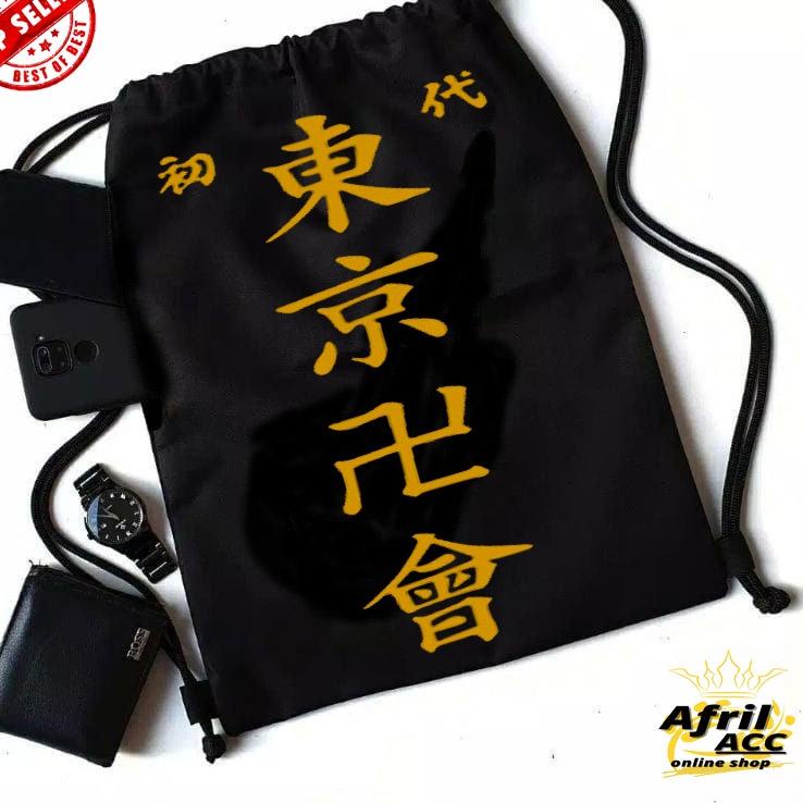 PCY "" Tas Serut Tas Motif Anime TOKYO REVENGERS Tas Tokyo Manji (Mikey)➡☂ (Laris)Terkini ➡