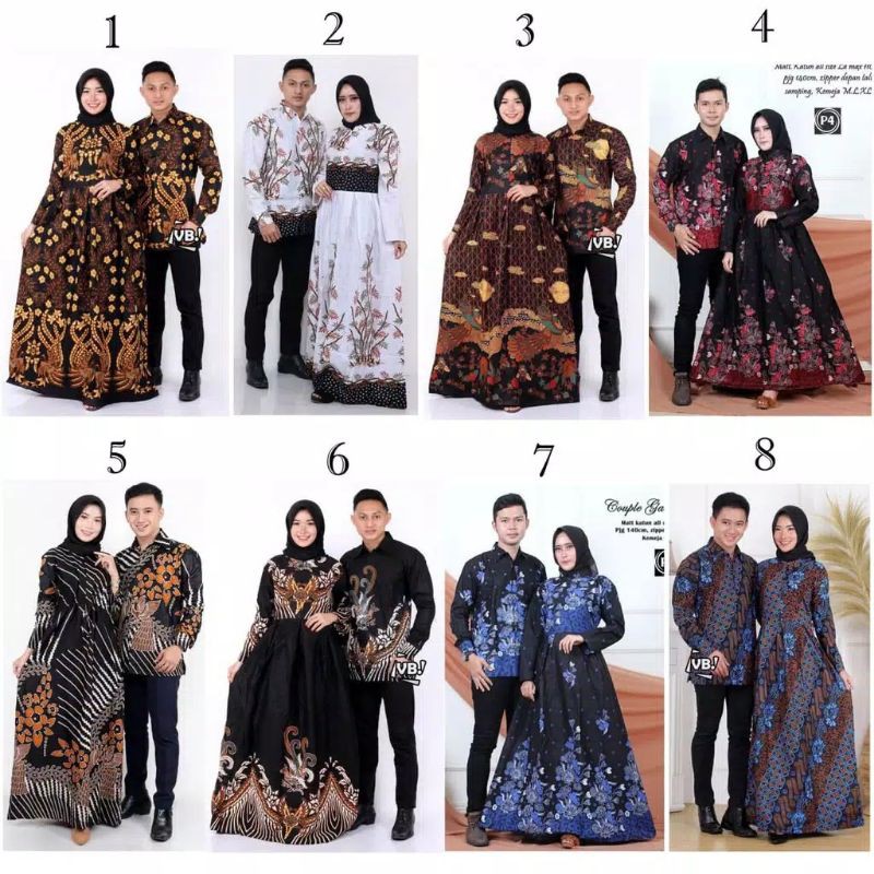 Sarimbit Batik/couple Batik Kombinasi Brokat Baju Kondangan Terbaru Dan Termurah