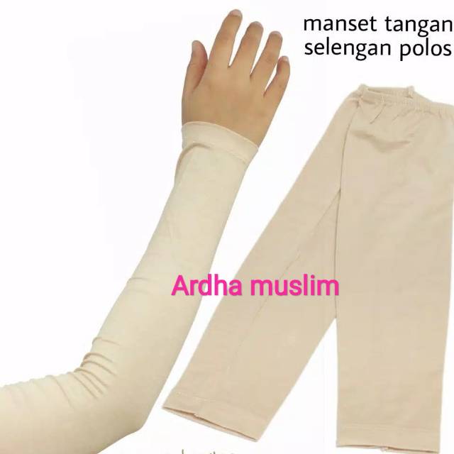 Handsock polos selengan II manset tangan polos warna