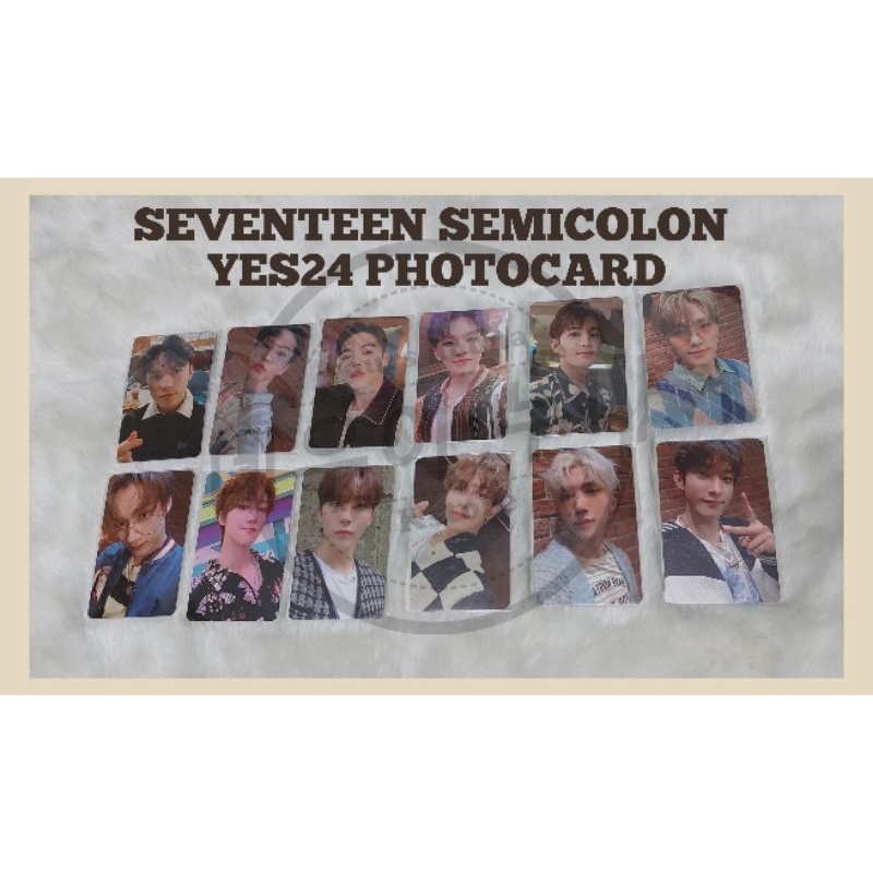 READY STOCK  YES24 SEVENTEEN SEMICOLON PHOTOCARD, ALBUM PHOTOCARD