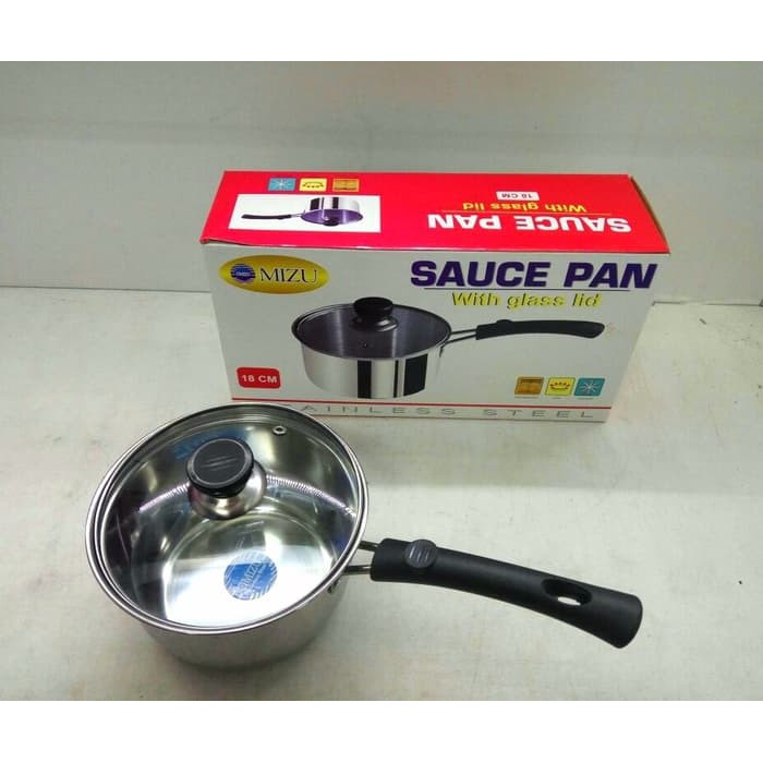 Panci Susu Sauce Pan Omizu Stainless 18 cm