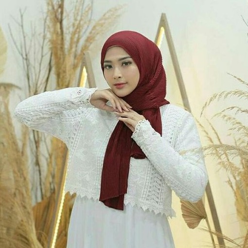 PASHMINA LIDI ( FULL ) PLISKET - JILBAB PASMINA PLEATED SHAWL BAHAN DIAMOND 175 x 75 CM-2