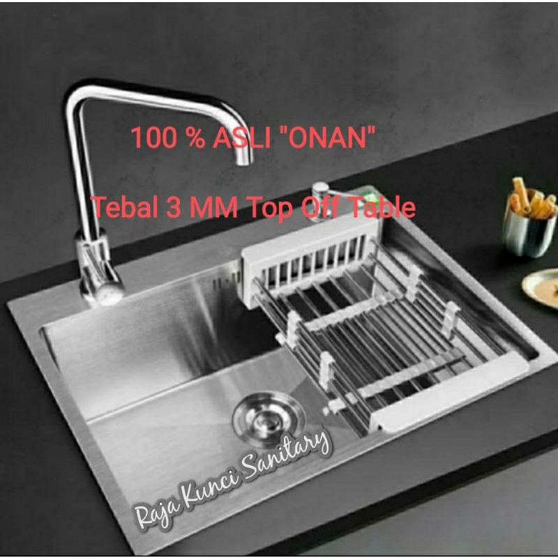 Kitchen Sink 5040 ONAN Golden Hand/Paket Lengkap Kitchen Sink ONAN Golden Hand Stainless Stell/Bak Cuci Piring 5040 Stainless