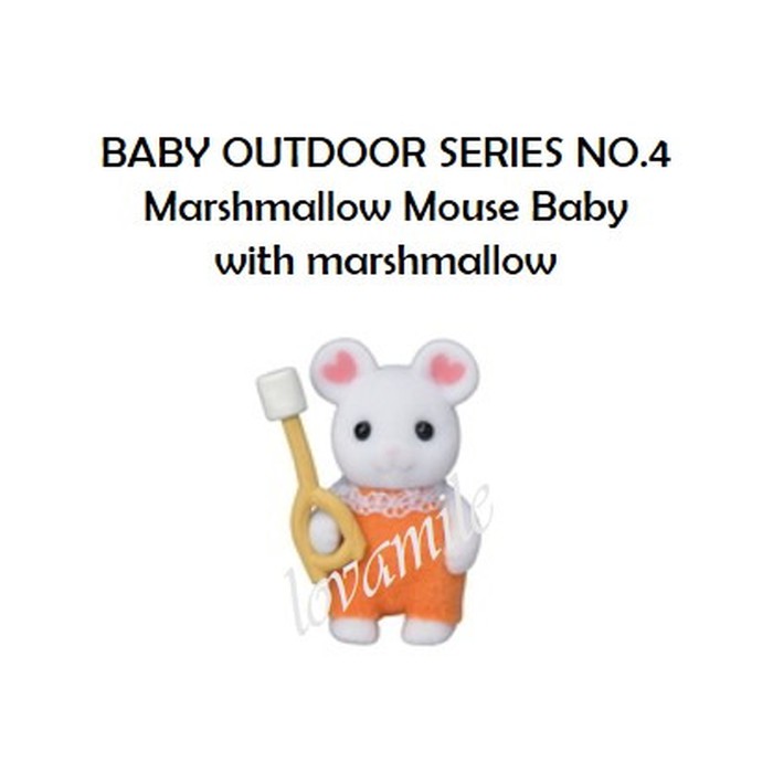 SYLVANIAN FAMILIES BABY OUTDOOR SERIES NO 4 MARSHMALLOW MOUSE
