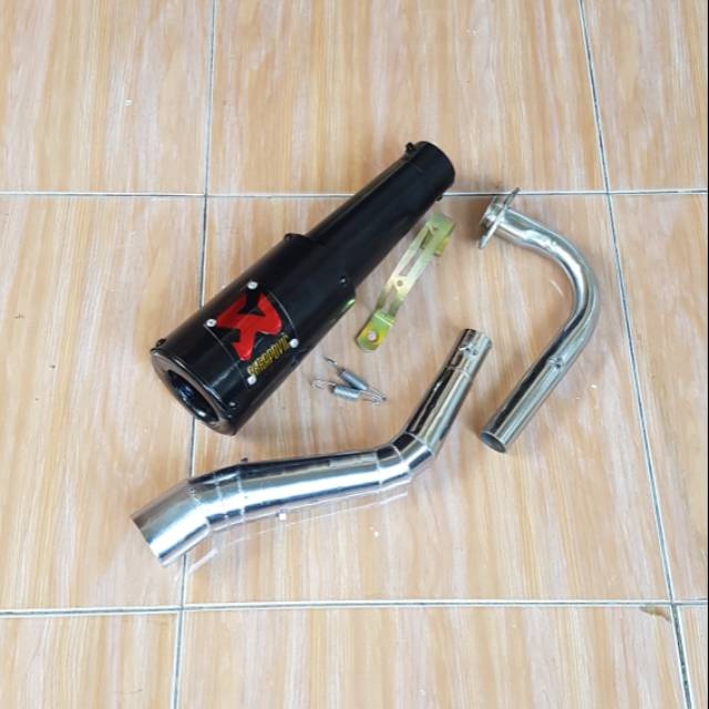KNALPOT VARIO 125 -VARIO 150 AKRAPOVIC GP ROSI BLACK CROM