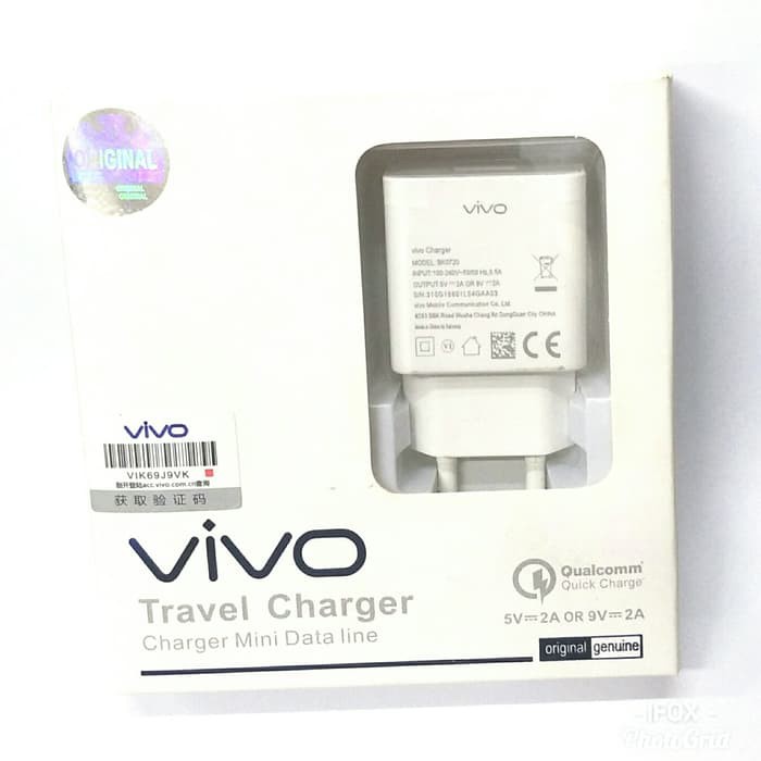 Charger Casan ORIGINAL 100% Fast charging VIVO 2A 9V BK0720 Micro USB