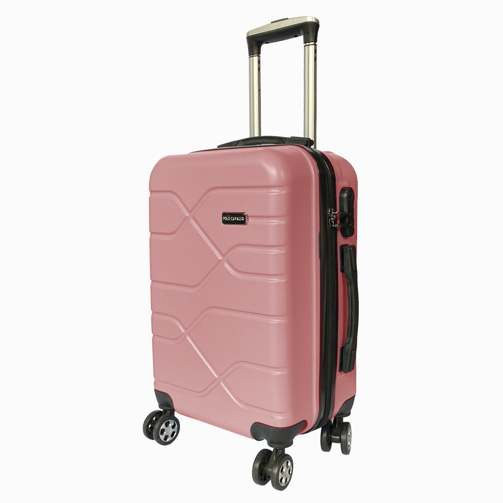 SHOPEE 6.6 SUPER SALE!! POLO MILANO Koper Kabin 20 inch Anti Pecah Koper Fiber Koper Haji Anti Maling TC02 - Rose Gold
