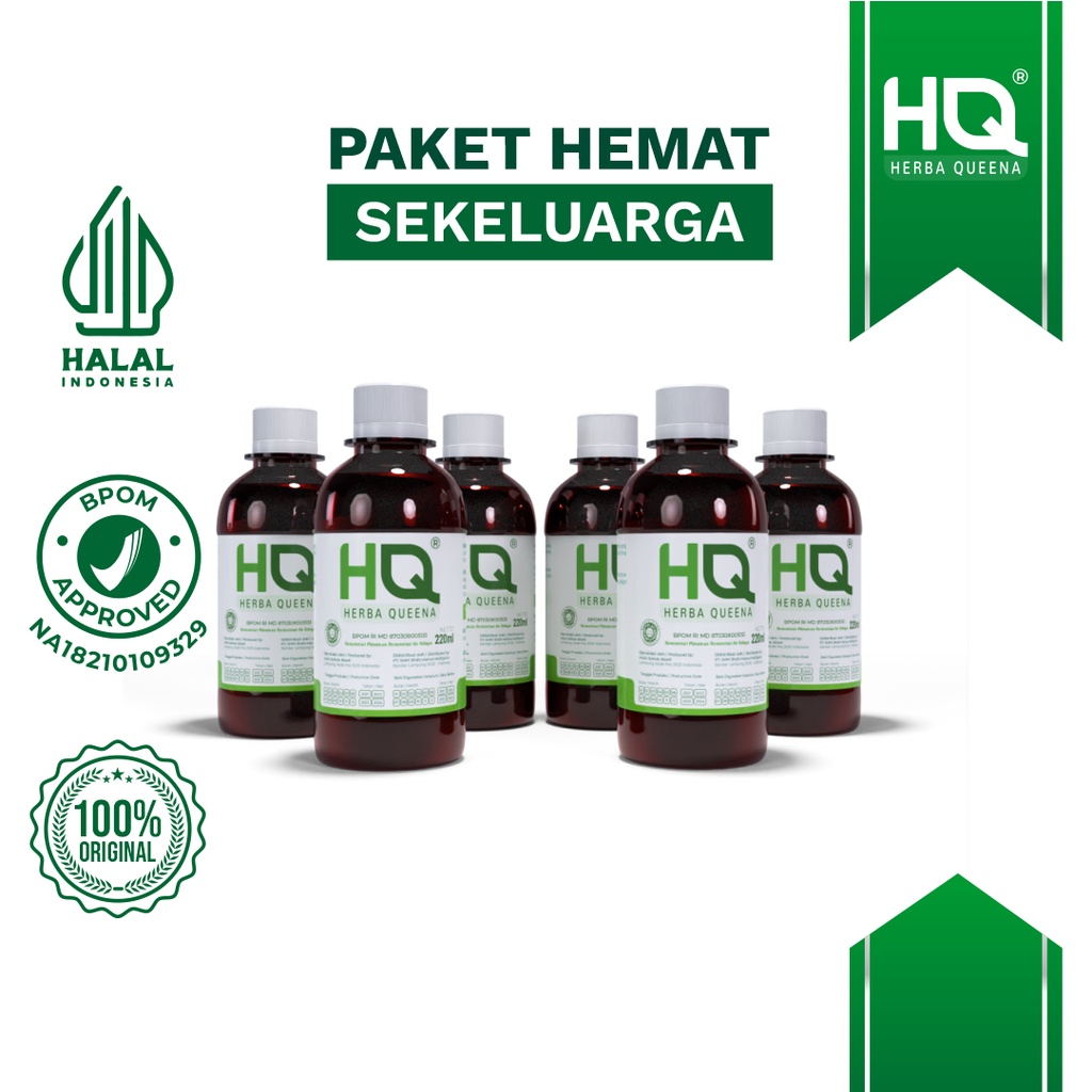 

HQ Herba Queena Probiotik Minuman Konsentrat Fermentasi Air Kelapa Ampuh (Paket Hemat Sekeluarga) 6 Botol HQ Probiotik