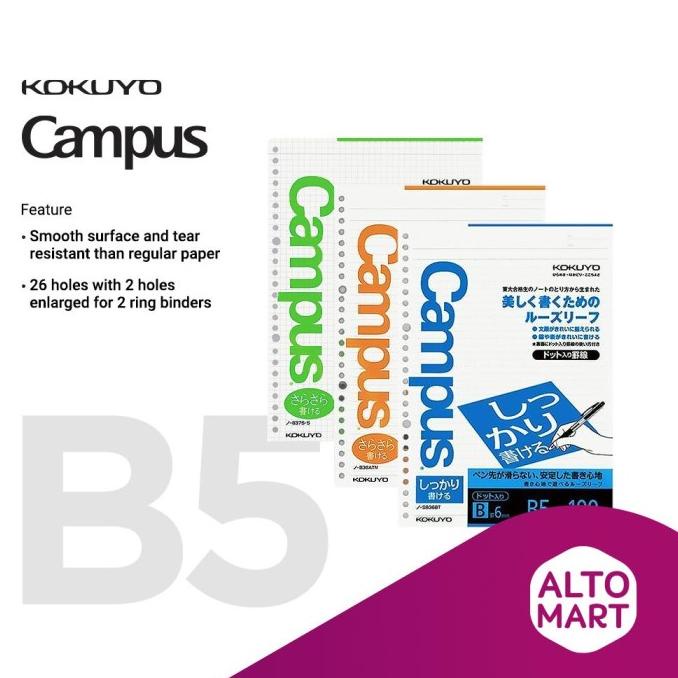 

KOKUYO Campus Paper Loose Leaf Refill B5 Isi Ulang Kertas Binder Star Seller Termurah