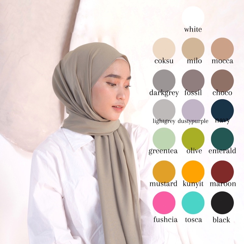 Hijab Pashmina Diamond Crepe By Reyscarf Premium Eksklusif Elegant Banyak Pilihan Warna Luxury I Bisa COD