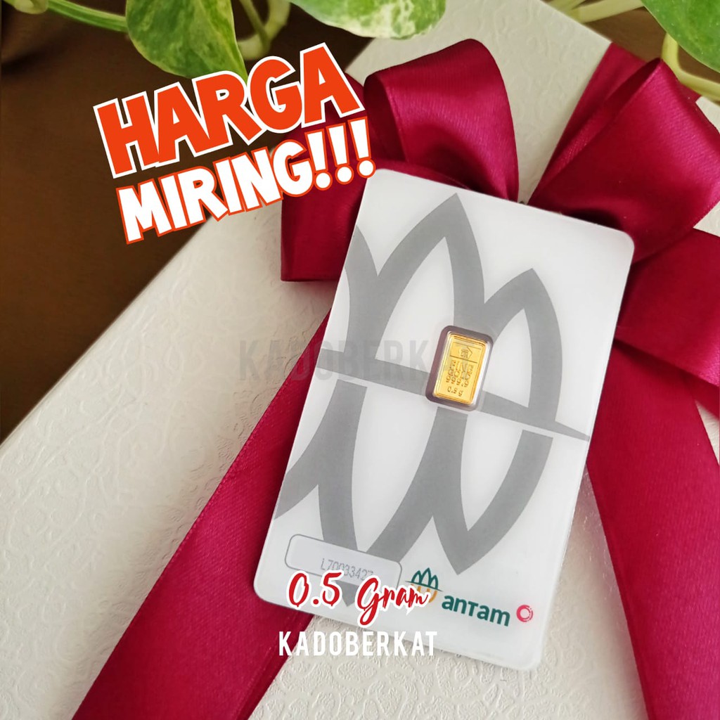 Emas Antam LM Logam Mulia Redmark Certieye Certicard RM 0.5 0,5 Gr Gram 0.5Gr 0,5Gr - Kado Berkat