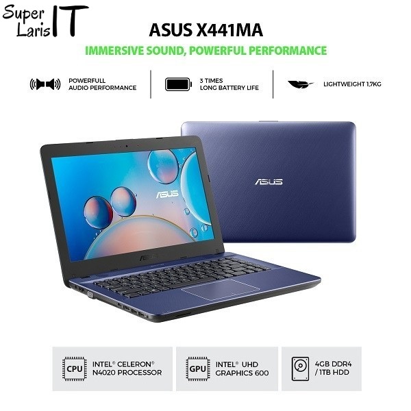 Laptop Asus Vivobook X441MAO 411 Intel N4020 4GB 1TB 14