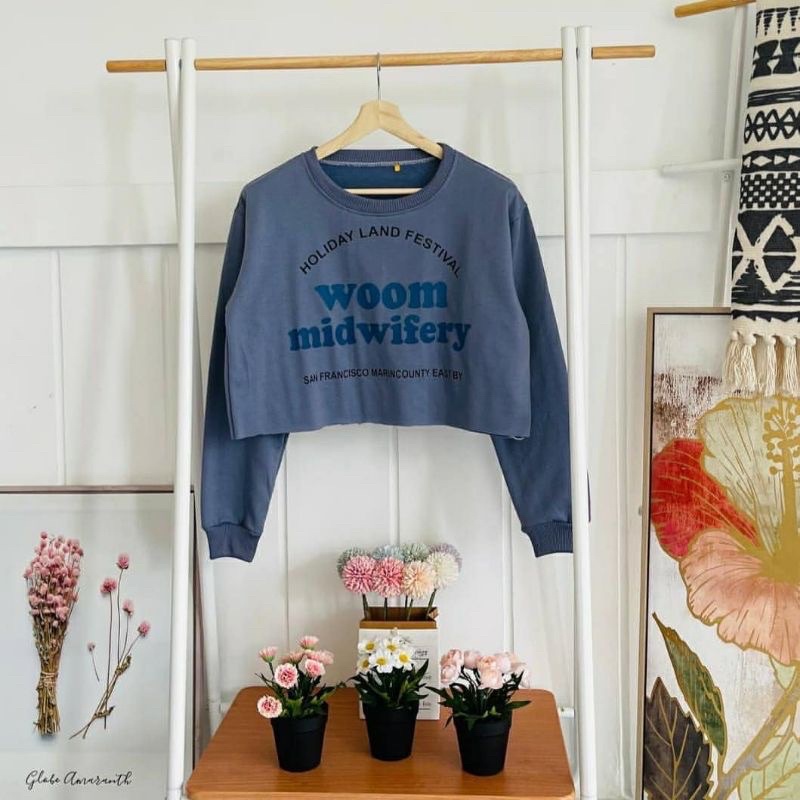 [COD] SWEATER CROP WHOMMIDFERY KOREA