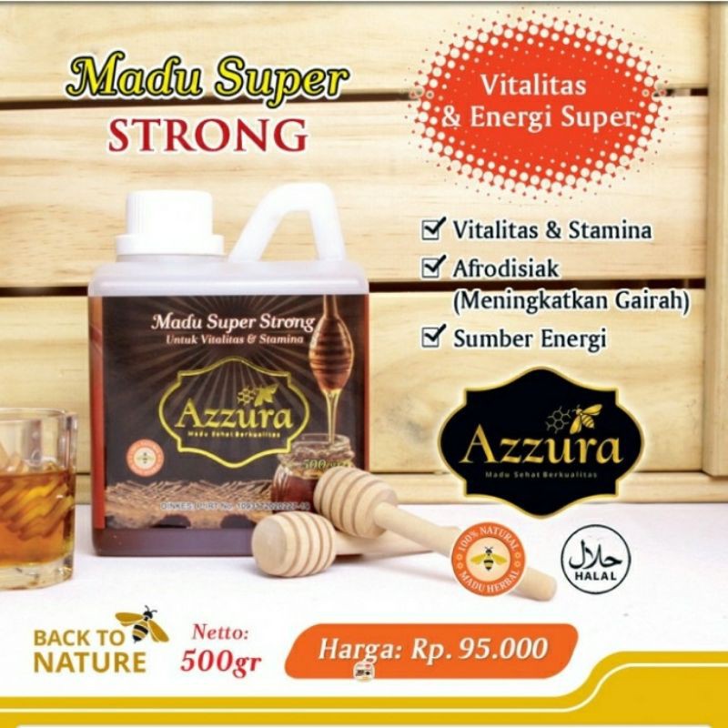 

Madu Azzura Super Strong Untuk Vitalitas Stamina dan Sumber Energi 500gr