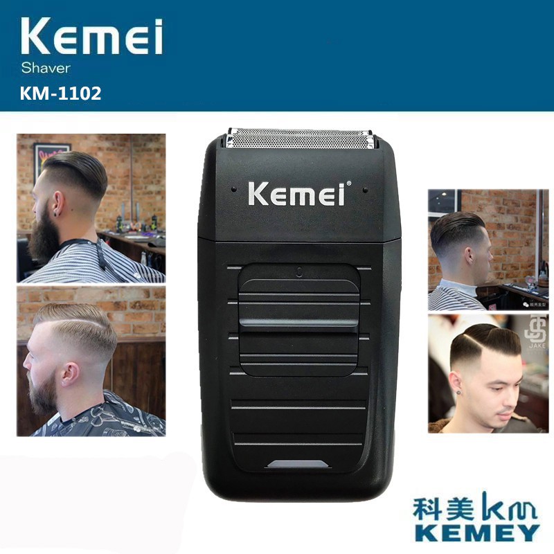 Alat Cukur Rambut Cukur Kumis Cukur Jenggot Kemei KM-1102 Mesin Cukur Cas