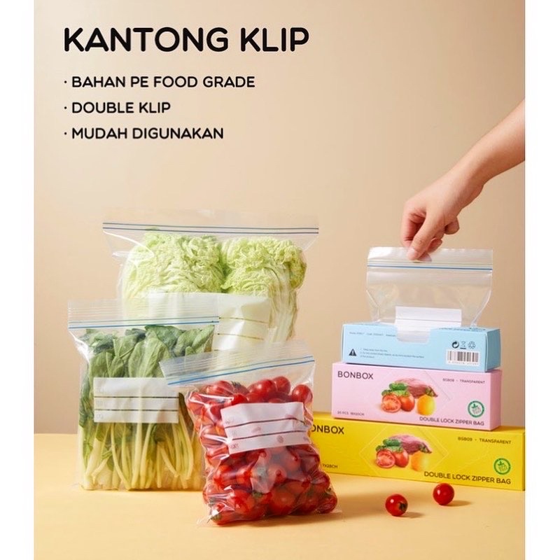 Kantong klip / Plastik makanan ziplock