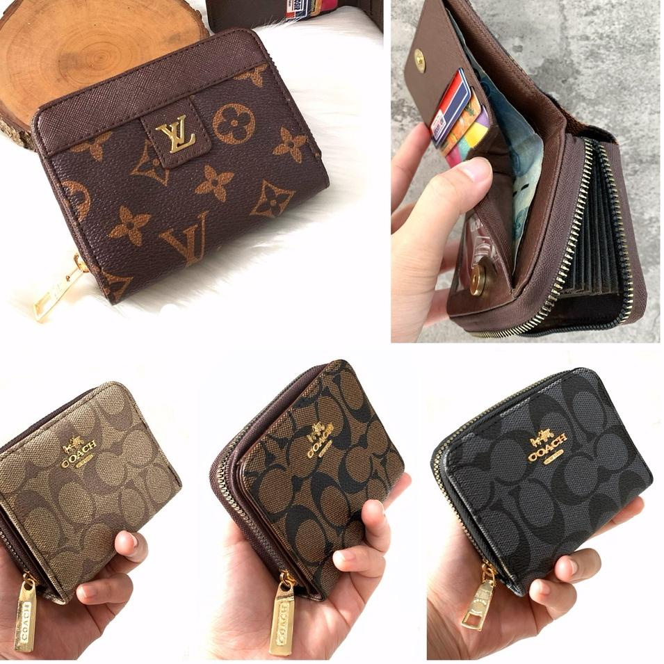 Terlaris.. Dompet Wanita Card kecil Lipat import Tumpuk Super serbaguna coach